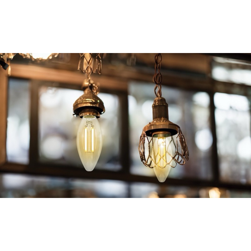 HIET หลอดทรงเปลวเทียนFilament-Candleขั้วE14แสงเดย์ไลท์และแสงวอร์มไวท์