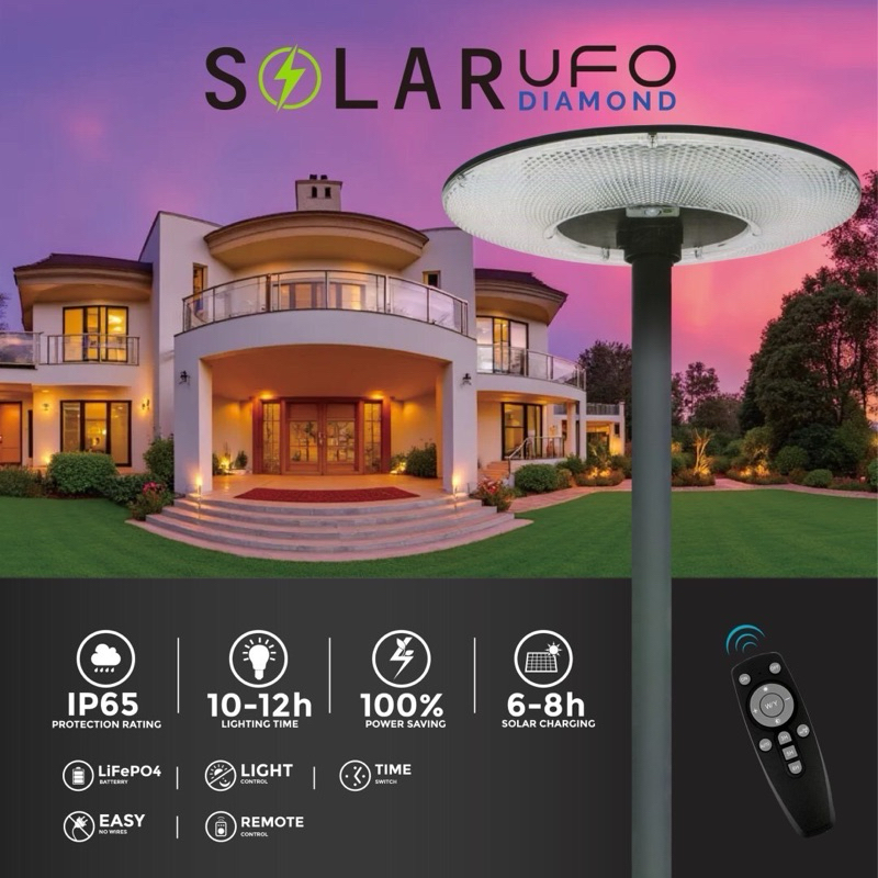 โคมไฟสนามSOLAR/UFO/DAIMOND3แสงขนาด1000W/2000W/3000W