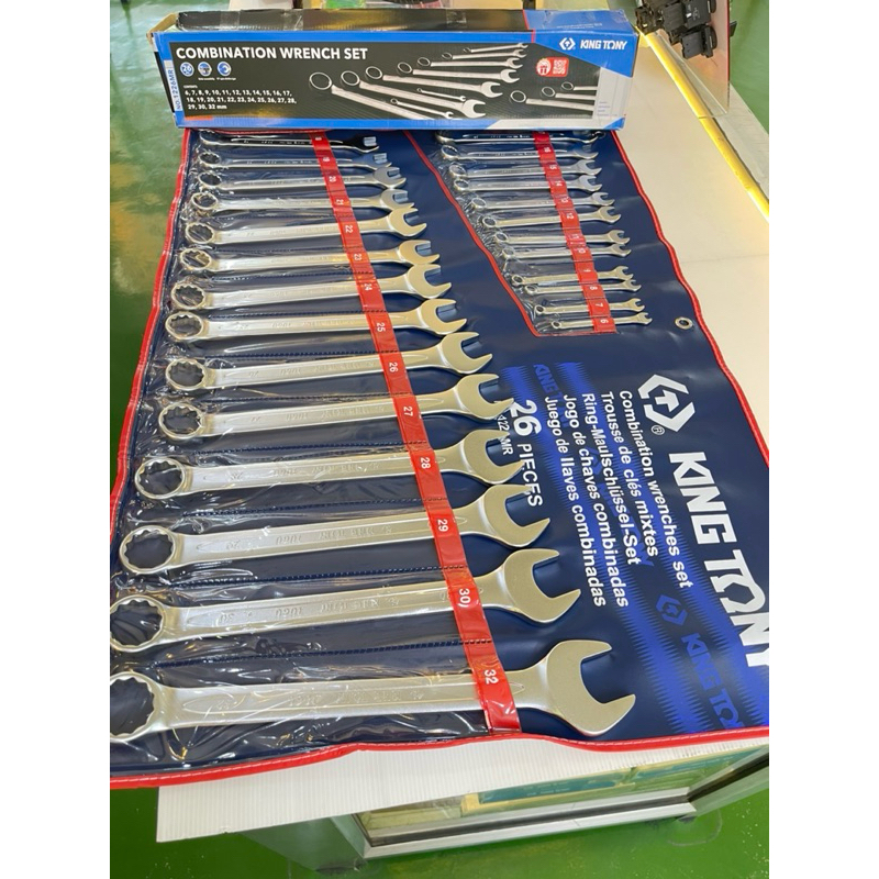 COMBINATION WRENCH ฃ NO.1226MR 16 26 PC. Better accessibility 15% open slimline type CONTENTS: 6-32mm.ประแจแหวนข้าง
