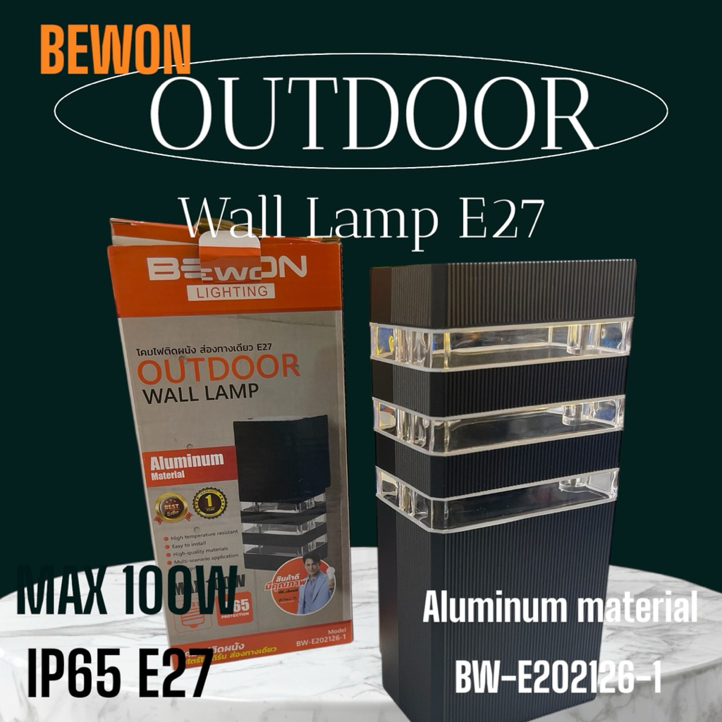 BEWON โคมไฟติดผนังโมเดิร์นส่องทางเดียว,ส่องขึ้นลงE27วัสดุอลูมีเนียมเกรดเอ