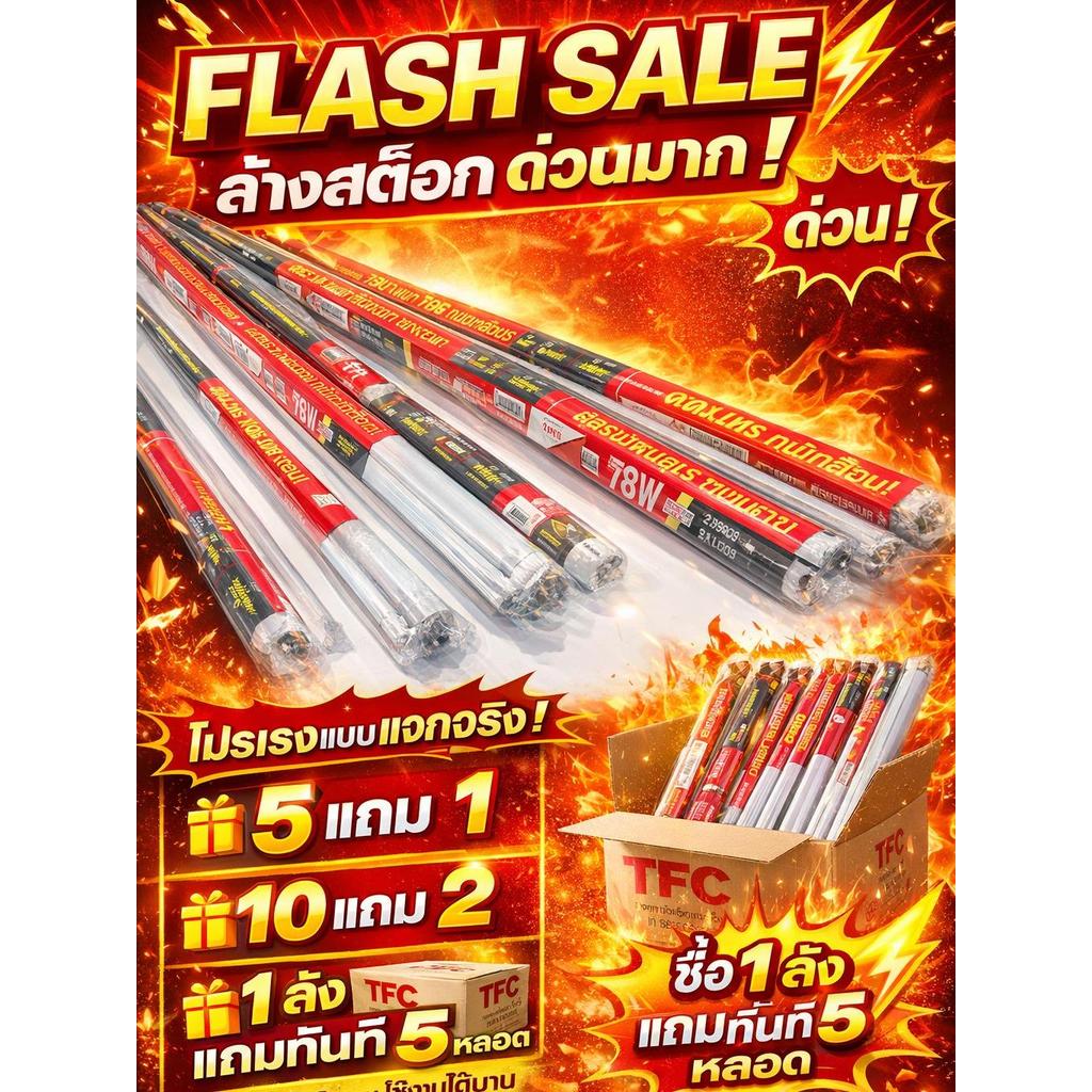โล๊ะล้างสต็อกFlash Sale LED T8 TFC ขนาด 9w 60 cm มอก. ของพร้อมส่ง!